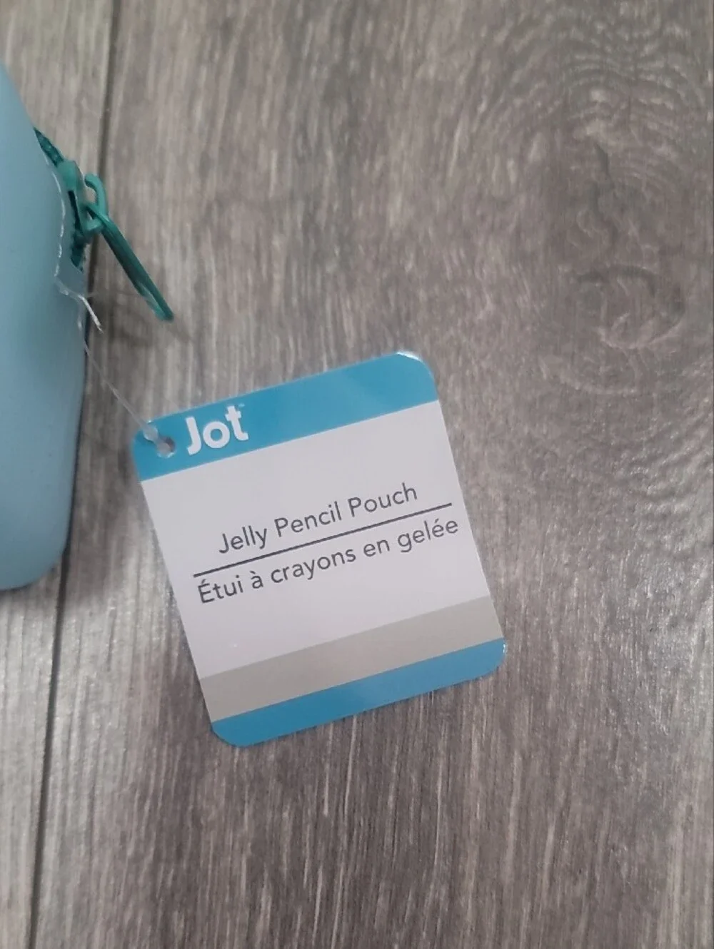 Light Blue and Green Silicone Jelly Pencil Pouch